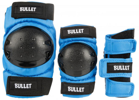 Protezioni skate Bullet Triple Padset Junior / Blue