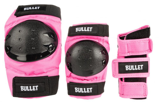 Protezioni skate Bullet Triple Padset Junior / Pink