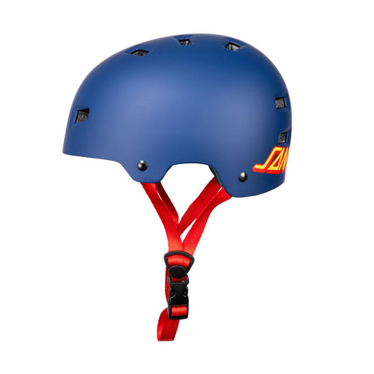 Casco skate Bullet x Santa Cruz Helmet Strip Logo mat blue