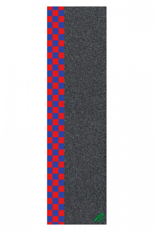 Mob - Griptape Grafica Checker Strip Red Blue Grip Tape 9in x 33in