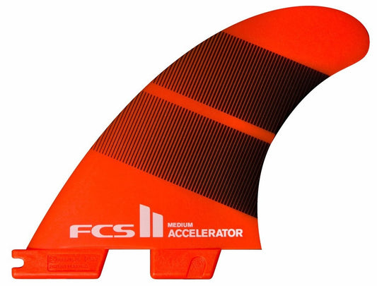 PINNE FCS II Accelerator Neo Glass Tri Fins - RED/BLACK
