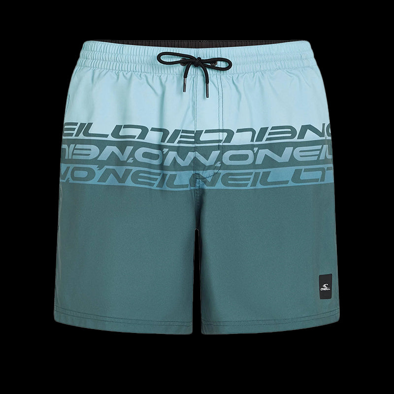 Men Cali Stripe 16'' Swim Shorts - Blue Upside Down