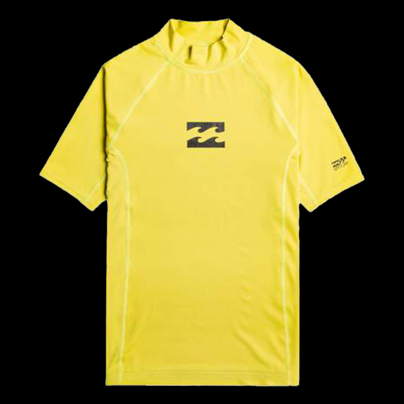 Lycra Waves All Day - Rash Vest UPF 50 a Maniche Corte da Ragazzo - Acid Green