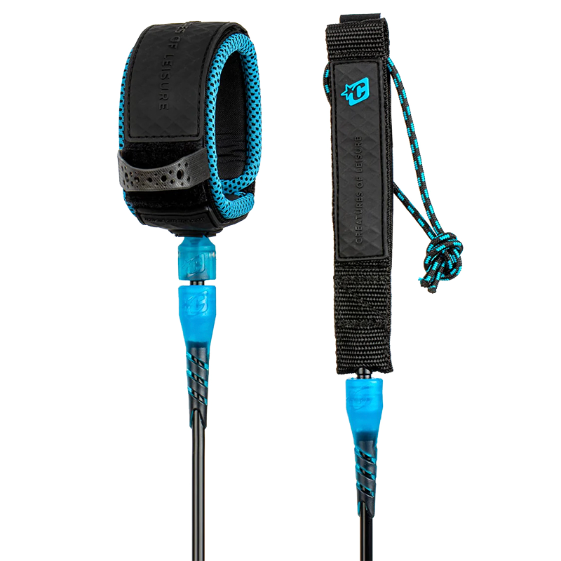 Creatures LEASH 6' Reliance Comp Black Cyan