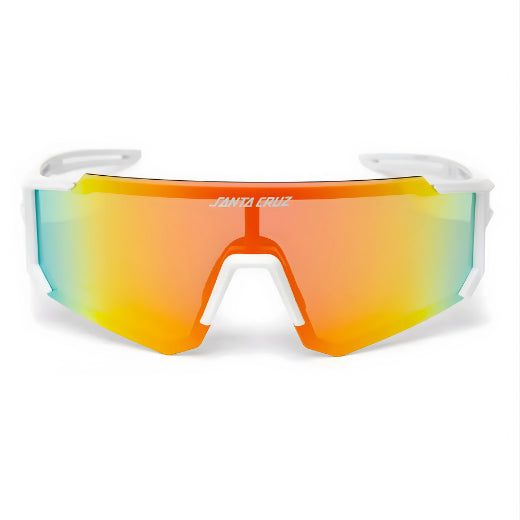 Strip Racer Sunglasses - White Orange/Red