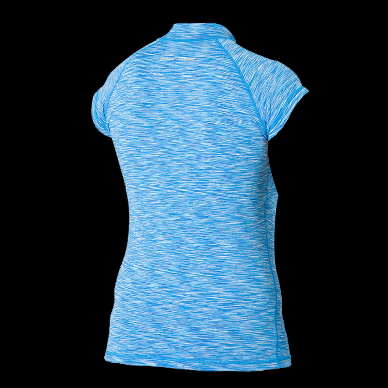 Cube Rash Vest S/S Women - Flash Blue