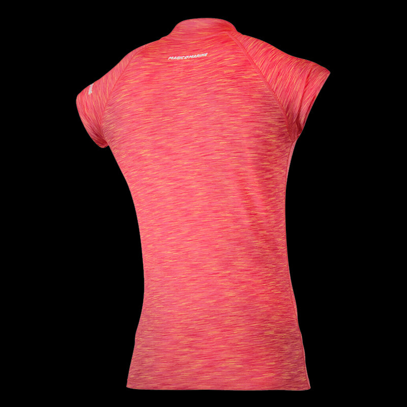 Cube Rash Vest S/S Women - Pink Melee