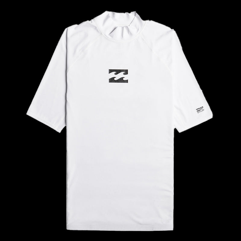 Lycra Waves All Day - Rash Vest UPF 50 a Maniche Corte da Uomo -  White