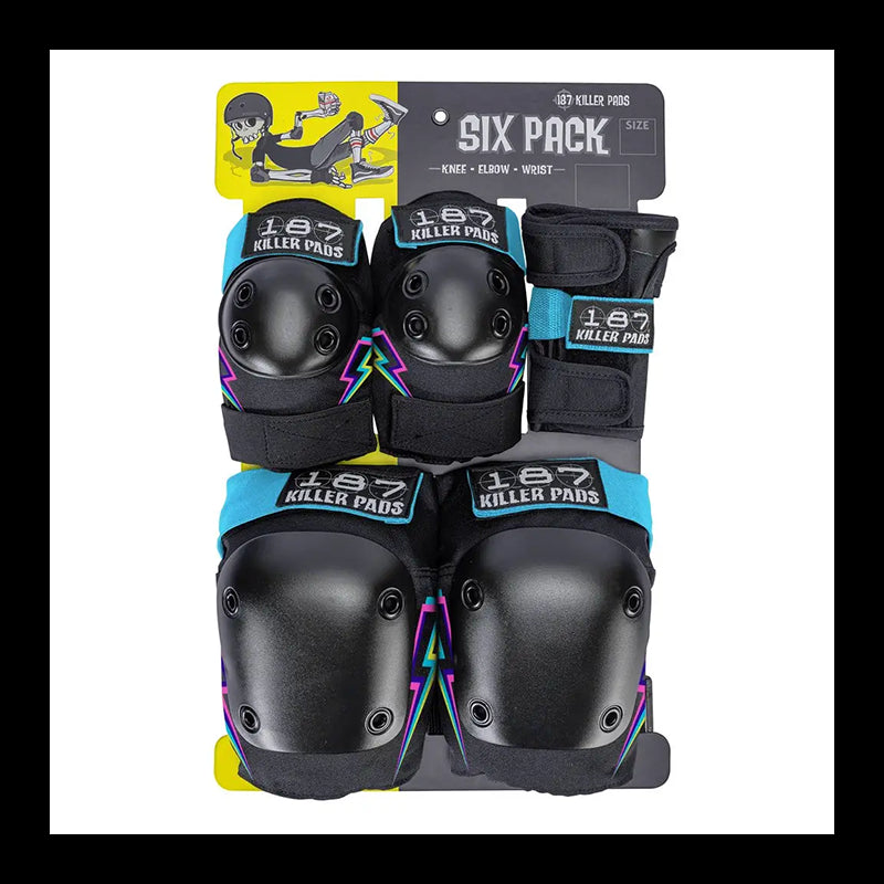 Protezioni skate 187 Killer Pads 3-Confezione JUNIOR - Electric Bolt