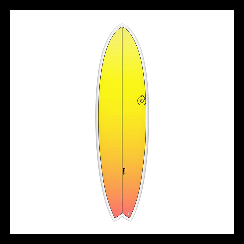 Torq tet 6'6'' fish Retro fade yellow orange 39.6lt