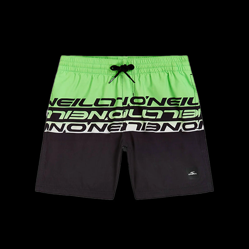 Kids Cali Stripe 14'' Swim Shorts  - Green upside down