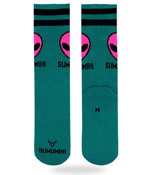 Calzini SUMOMIHI (1 paio) ALIEN TEAL GREEN SOCK