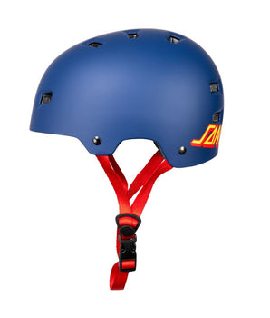 Casco skate Bullet x Santa Cruz Helmet Strip Logo mat blue