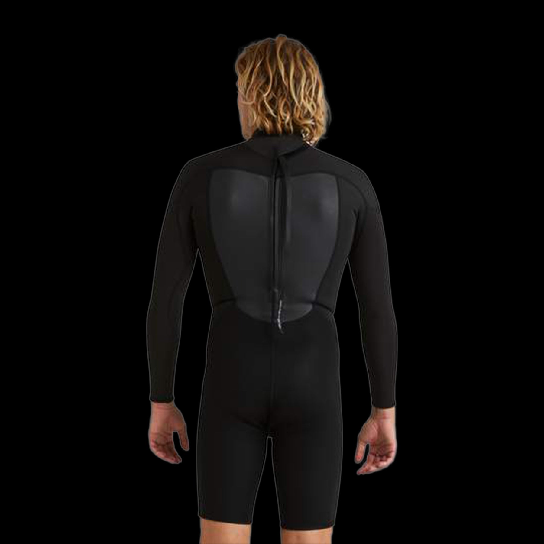 2/2mm Prologue - Muta estiva a maniche lunghe con zip posteriore da Uomo - Black