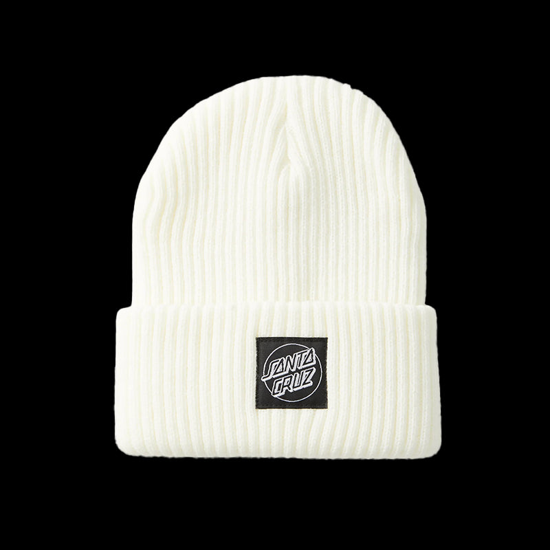 Opus Dot Label Beanie - Unbleached Cotton