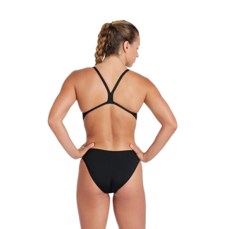 Costume intero Donna Team Challenge Tinta unita - BLACK-WHITE
