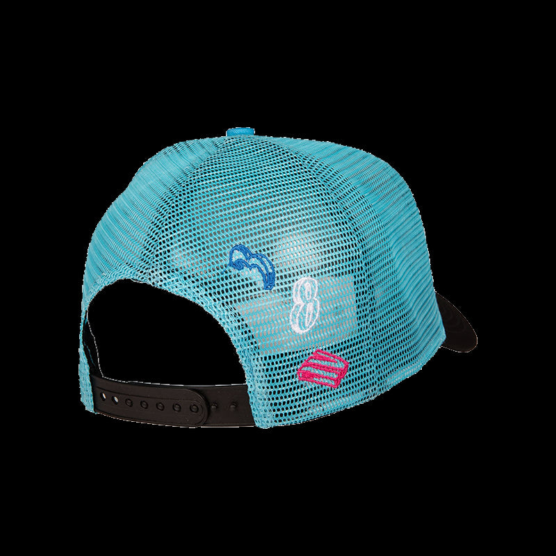 Grabke Clock Dot Meshback - Black/Pacific Blue