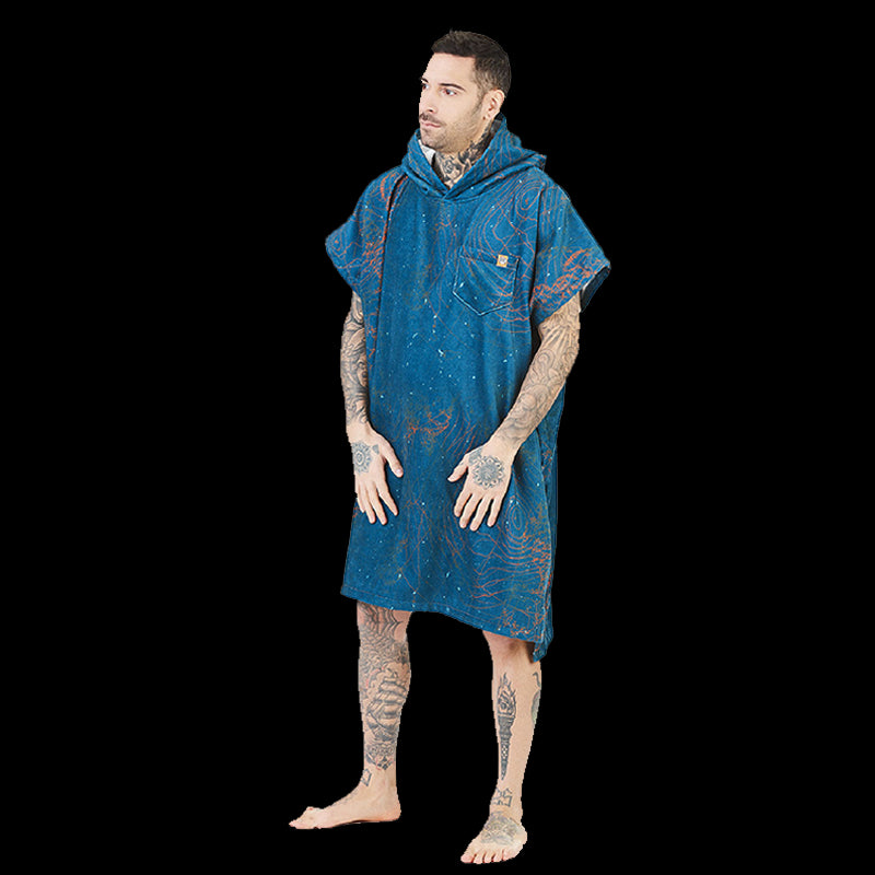 Poncho Oversizes Pressure - Deep Blue