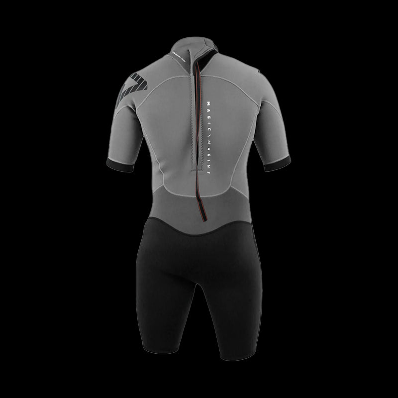 Mutino corto Brand 3/2 mm Back-Zip - Grey