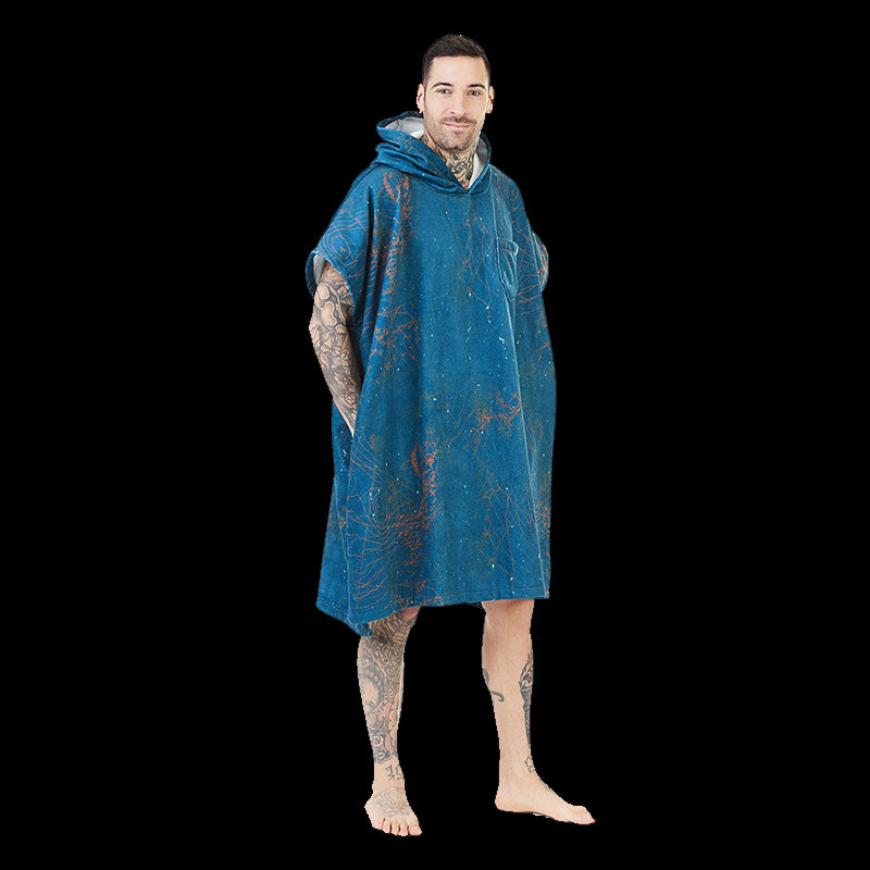 Poncho Oversizes Pressure - Deep Blue