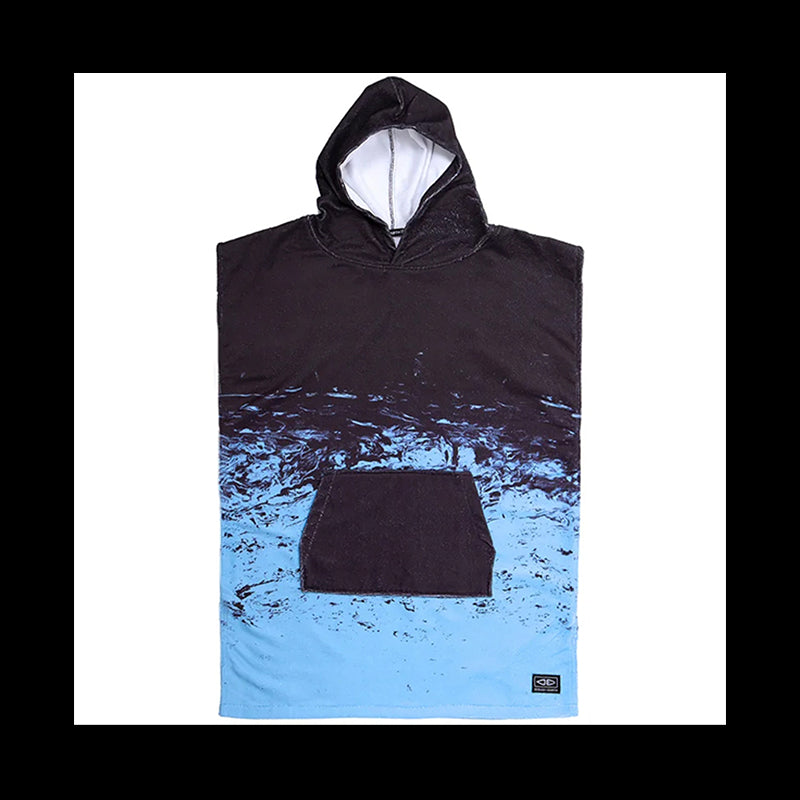 Youth Southside Hooded Poncho - Black/Blue