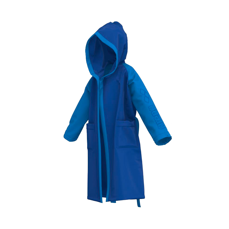 Accappatoio junior arena cotton robe bicolor - Royal-Turquoise