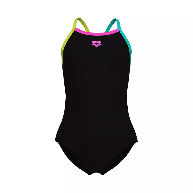 Costume Bambina Light Drop Tinta unita - BLACK-SOFT GREEN-WATER-FREAK ROSE