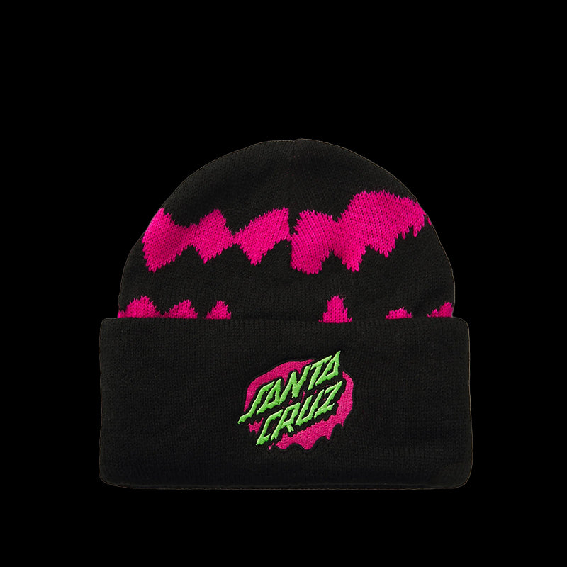 Youth Slime Stripe Beanie - Black Slime Stripe