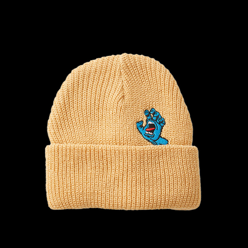 Screaming Mini Hand Beanie - Wheat