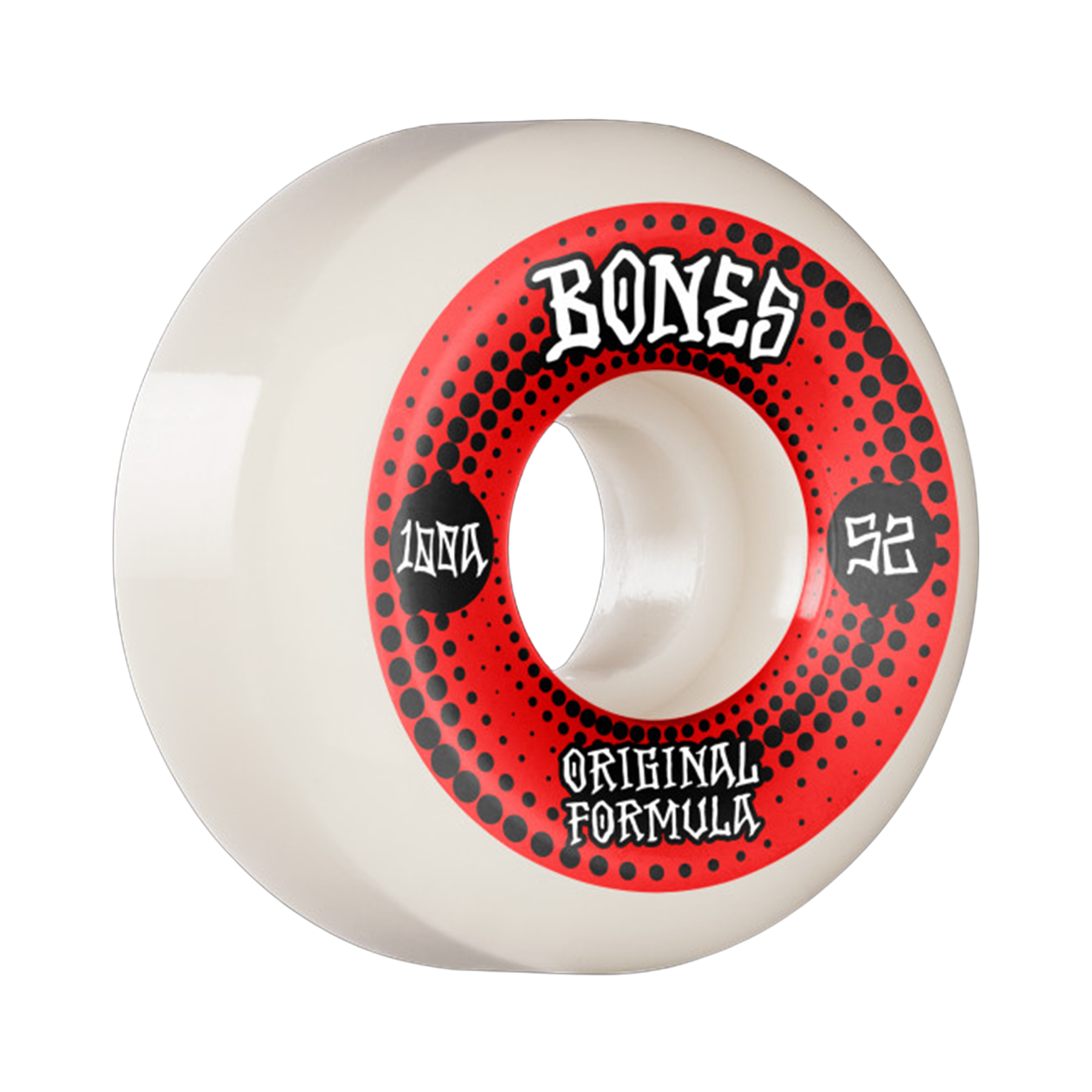 BONES ORIGINALS 52mm 100A V5 SIDECUT OG FORMULA RUOTE SKATEBOARDS - White
