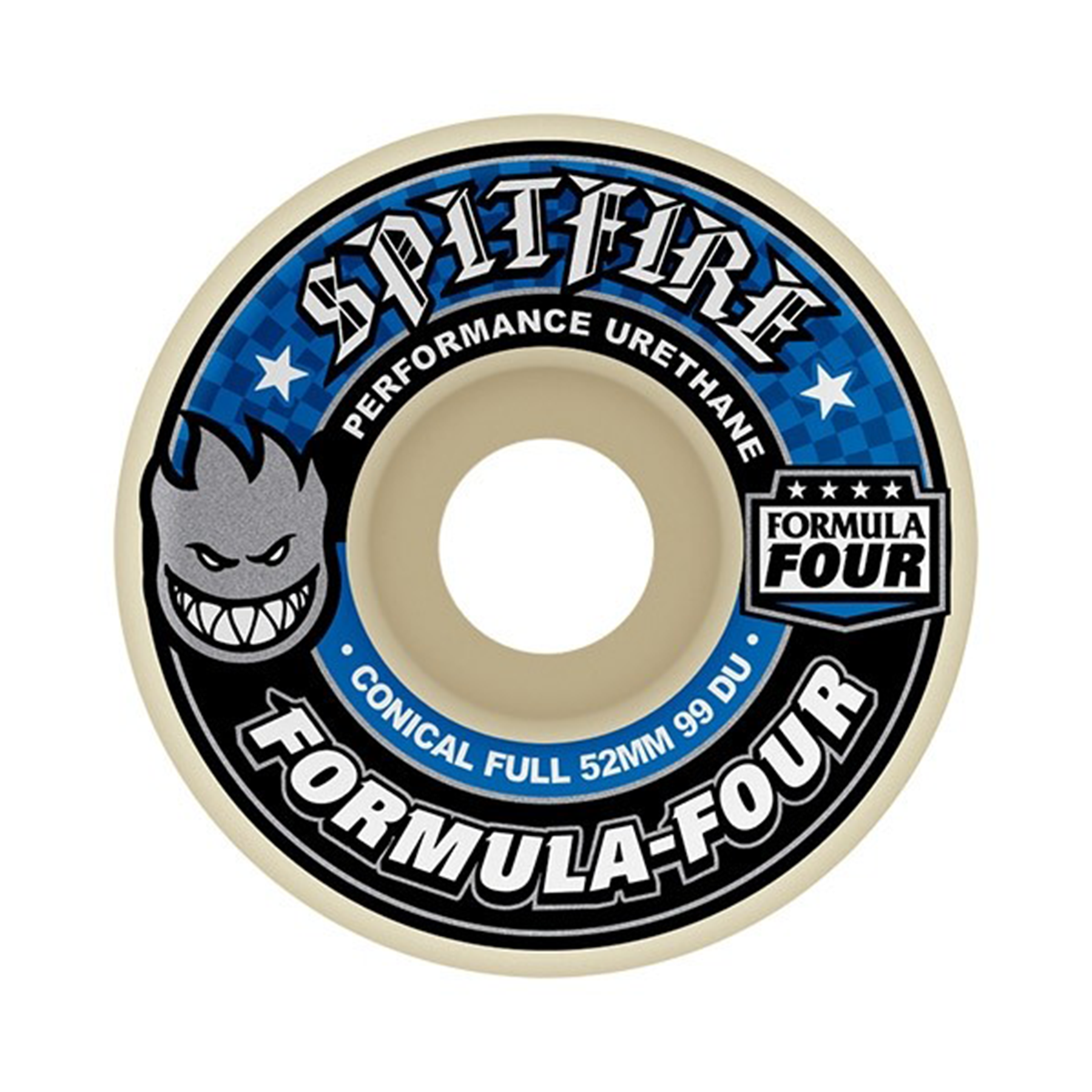 RUOTE SKATEBOARD SPITFIRE F4 99D CONICAL FULL 52MM BLUE