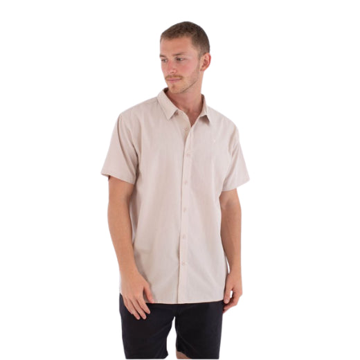 Camicia Low Tide a Maniche Corte – Uomo - Bone