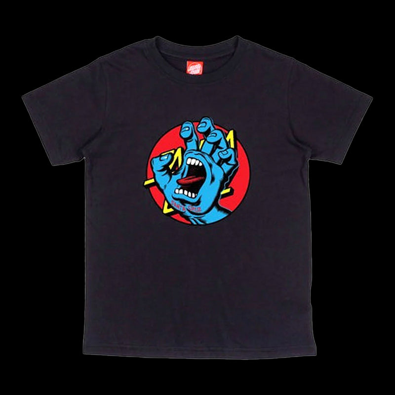Youth Hand Dot Front T-Shirt - Black
