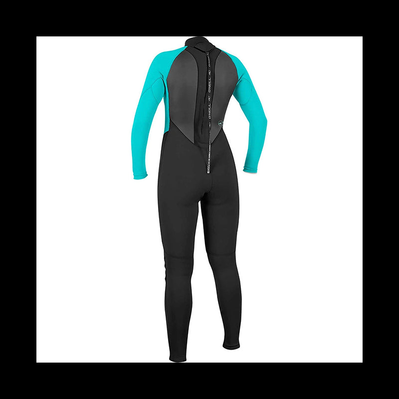 MUTA DONNA REACTOR II 3/2MM Back zip - BLACK/LIGHTAQUA