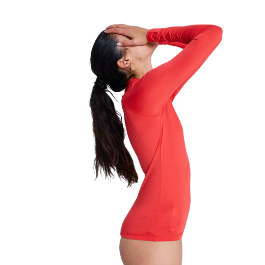 Whole Hearted - Maglia Protettiva Lycra UPF 50+ Maniche Lunghe Donna - Hibiscus