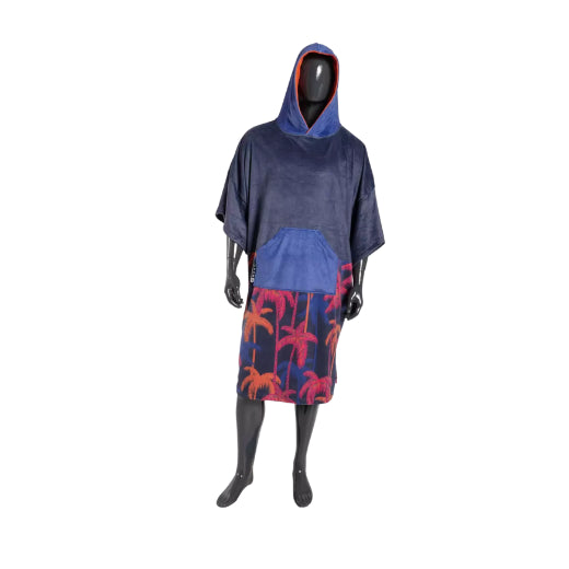 Poncho madness marsupio navy palm mis. 95x115