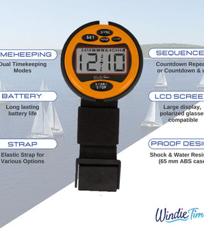 Windietimer Pro - OROLOGIO DA REGATA ARANCIONE