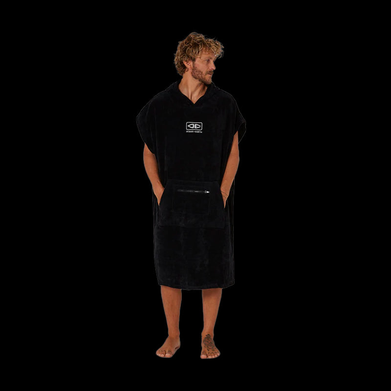 Corp Hooded Poncho - Black