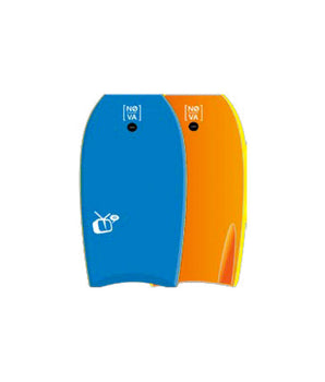 BODYBOARD KOALITION NOVA RADIO 38" + LEASH POLSO blu/yellow/orange