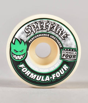 RUOTE SKATEBOARD SPITFIRE CONICAL (GREEN PRINT) F4 101D 56MM