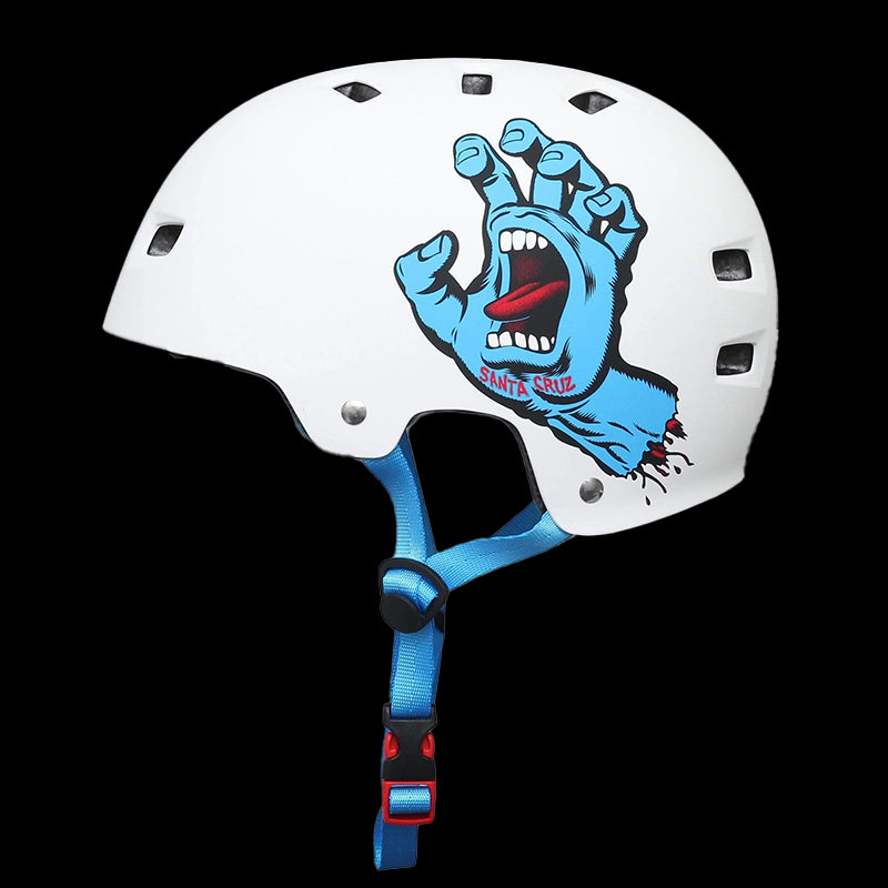 Helmet Bullet x Santa Cruz Screaming Hand - Matt White