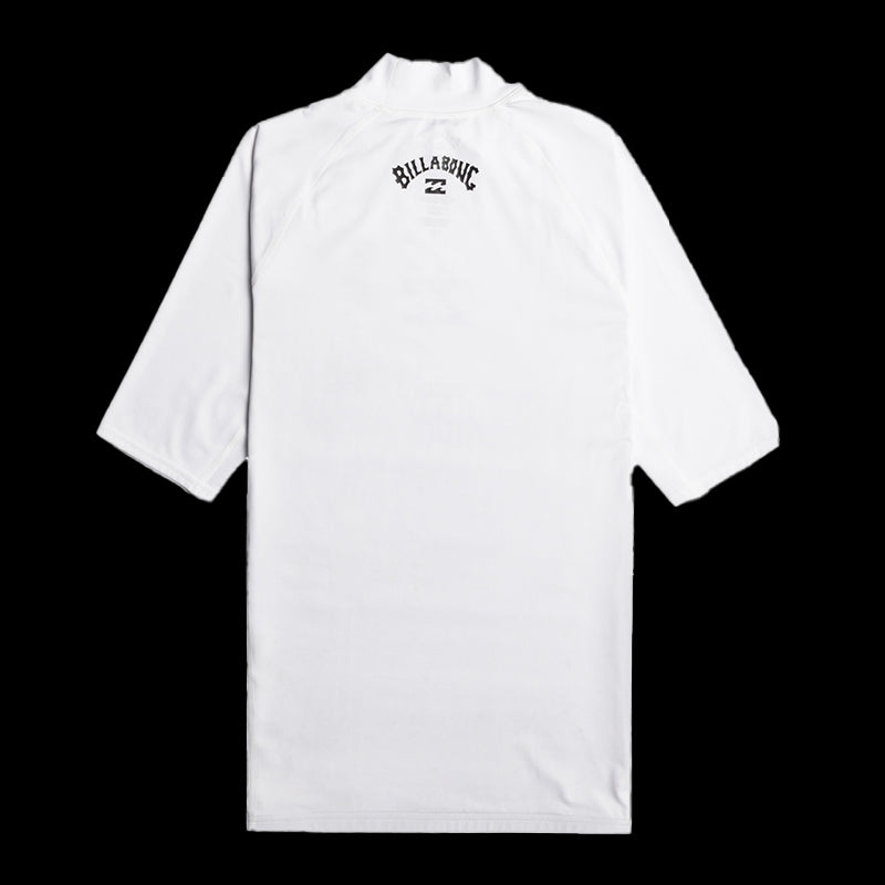 Lycra Waves All Day - Rash Vest UPF 50 a Maniche Corte da Uomo -  White