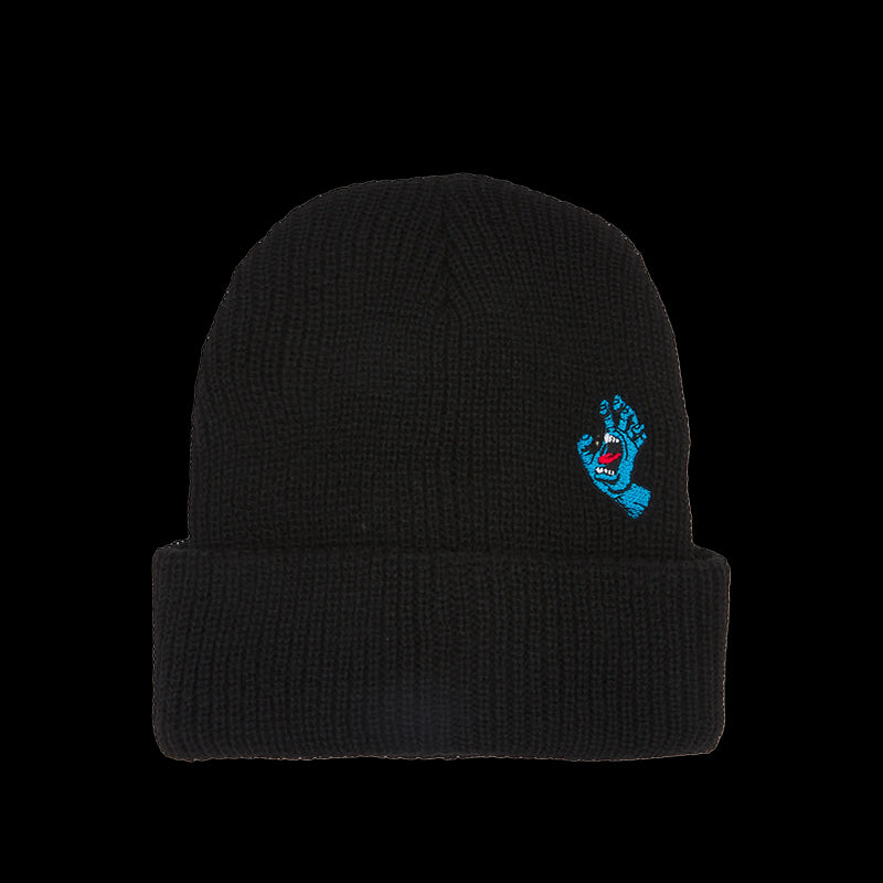 Screaming Mini Hand Beanie - Black