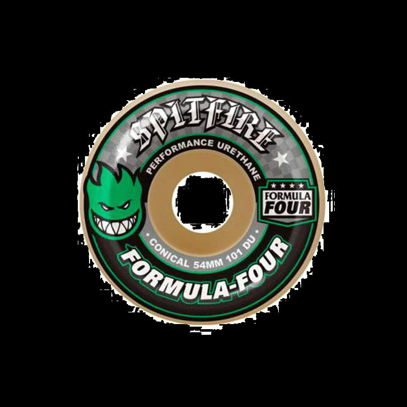 RUOTE SKATEBOARD SPITFIRE CONICAL (GREEN PRINT) F4 101D 54MM