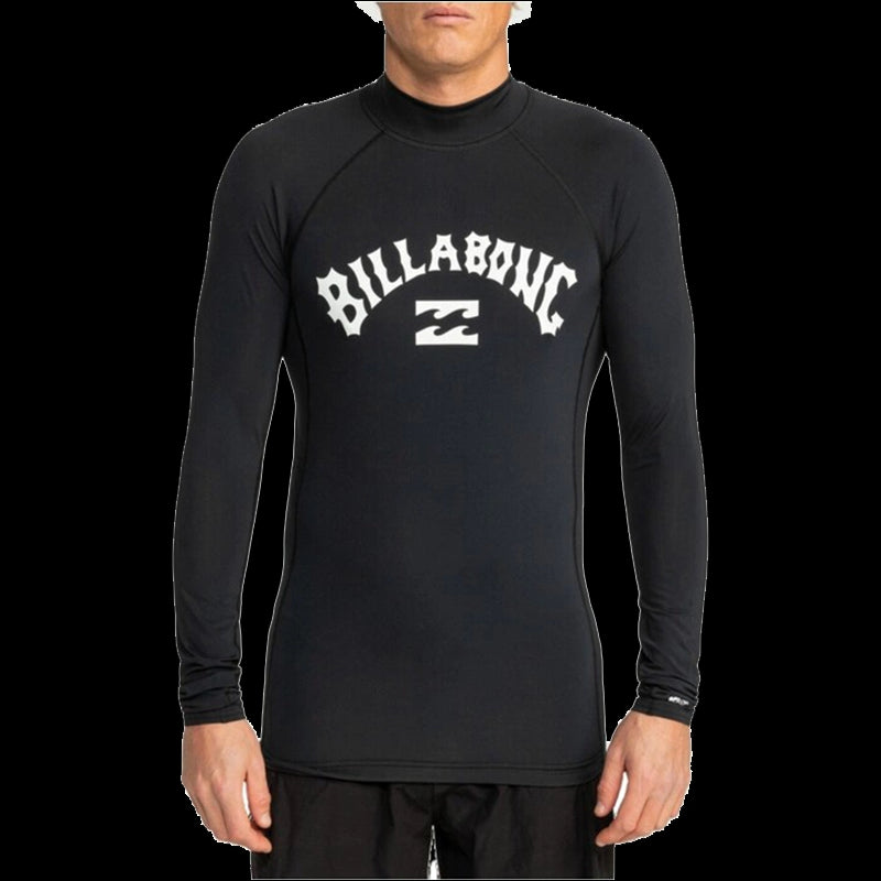 Logo Surf - Rash Vest UPF 50 a Maniche Lunghe Adulto - Black