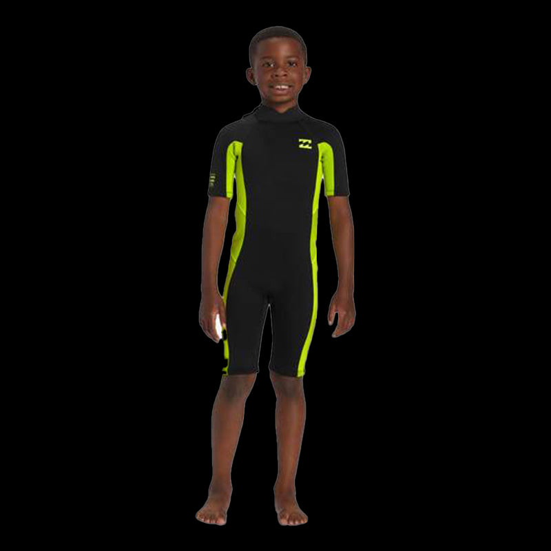 2/2mm TODDLER FOIL - Muta estiva a maniche corte con zip posteriore da Bambino 2-7 anni - FLURO LIME