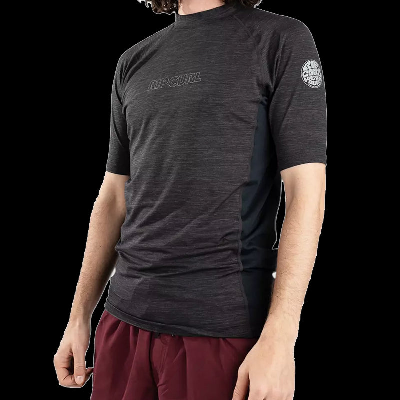 Maglia anti irritazioni UPF a maniche corte Dawn Patrol Perf - Black Marled