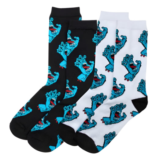 Multi Hand Sock (2 Pack) calze - Black and White