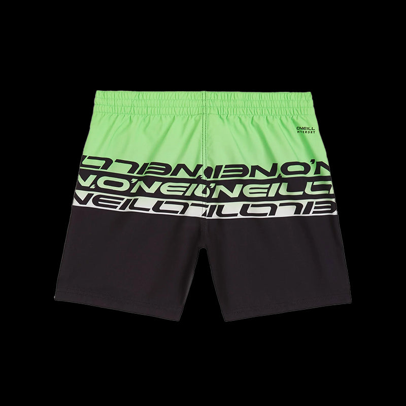 Kids Cali Stripe 14'' Swim Shorts  - Green upside down