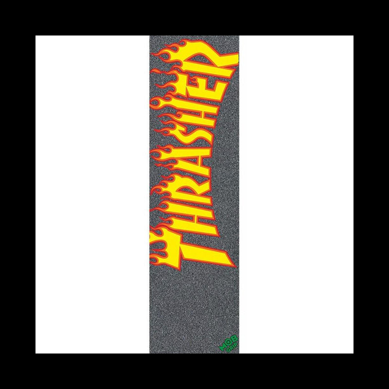 Thrasher Yellow and Orange Flame Sheet Mob Grip Tape 9 x 33 - foglio singolo
